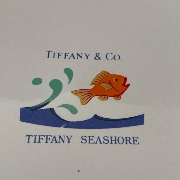 Tiffany & Co. Tiffany Seashore Vintage Child's Bowl Plate Two Piece Ceramic Set - Picture 9 of 9